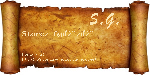 Storcz Győző névjegykártya